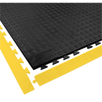 Rejuvenator Connect No. 502 Matting, Polyurethane, 3' W x 3' L, 5/8" Thick, Black Trail Hammer and Bolt
