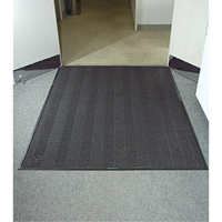 Waterhog&reg; Eco Elite Matting, Wiper/Scraper, 6' x 6' x 3/8", Grey Ash Trail Hammer and Bolt