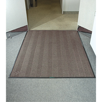 Waterhog&reg; Eco Elite Matting, Wiper/Scraper, 6' x 6' x 3/8", Chestnut Brown Trail Hammer and Bolt