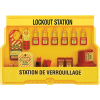 Postes de verrouillage &eacute;lectrique, Cadenas Thermoplastique, Capacit&eacute; de 16, Cadenas Compris Trail Hammer and Bolt
