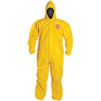 Hooded Coveralls, Tychem&reg; 2000, 2X-Large, Yellow Trail Hammer and Bolt