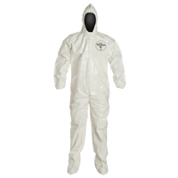 Tychem&reg; 4000 Coveralls, 2X-Large, White Trail Hammer and Bolt