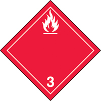 &eacute;tiquettes d'exp&eacute;dition TMD, Classe 3, Liquides inflammables, Papier Trail Hammer and Bolt
