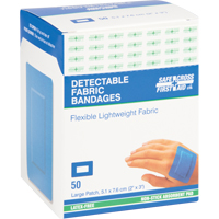 Bandages, Rectangulaire/carr&eacute;e, 3", Tissu d&eacute;tectable, St&eacute;rile Trail Hammer and Bolt