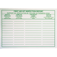 First Aid Kit Inspection Report Cards Trail Hammer and Bolt
