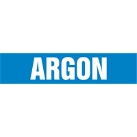 Marqueur de tuyau "Argon", Autocollant, 4" h x 24" la, Blanc/bleu Trail Hammer and Bolt