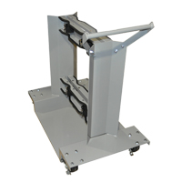 Mobile Cylinder Supports, Polyolefin Wheels, 24" W x 40" L Base, 1600 lbs. Trail Hammer and Bolt