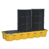 EcoPolyBlend Spill Control Pallets - Without Drain, 75 US gal. Spill Capacity, 73" x 25" x 11.6" Trail Hammer and Bolt