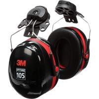 Peltor Optime 105 Series Earmuffs, Cap Mount, 27 NRR dB Trail Hammer and Bolt