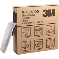 Folded Sorbents, 50' L x 5" W, 10.5 gal. Absorbancy Trail Hammer and Bolt