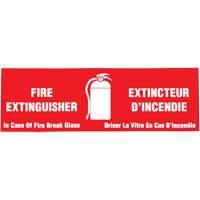 &eacute;tiquette  Fire Extinguisher / Extincteur d'incendie , 2" x 6", Vinyle, Bilingue avec pictogramme Trail Hammer and Bolt