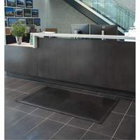 Low-Profile Matting, Rubber, Scraper Type, Solid Pattern, 3' x 5', Black Trail Hammer and Bolt