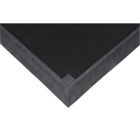 Tapis pour l'assainissement des chaussures, Caoutchouc, 2-2/3' la x 3-1/4' lo x 2-1/2" &eacute;pais, Noir Trail Hammer and Bolt