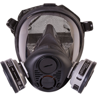 North&reg; RU6500 Series Full Facepiece Respirator, Silicone, Small Trail Hammer and Bolt