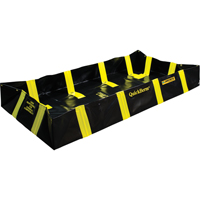 QuickBerm&reg; Containment Berm with Inside Wall Supports, 175 US gal. Capacity, 4' W x 6' L x 12" H, Snap-Up Bracket Trail Hammer and Bolt