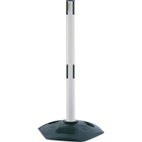 Poteau receveur robuste &agrave; ligne double, Hauteur de 38", Blanc Trail Hammer and Bolt