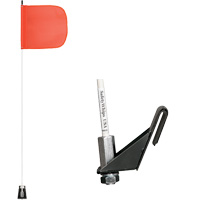 Safety Whip&reg; Light-Duty Whips, Window Mount, 5' High, Orange Trail Hammer and Bolt