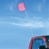 Safety Whip&reg; Light-Duty Whips, Window Mount, 5' High, Orange Trail Hammer and Bolt