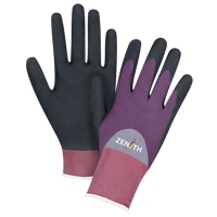 Gants enduits de premi&egrave;re qualit&eacute; ZX-2, 8/Moyen, R&ecirc;vetement Nitrile/Mousse de nitrile, Calibre 18, Enveloppe en Nylon Trail Hammer and Bolt