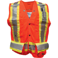 Surveyor FR Safety Vest, High Visibility Orange, Small, Polyester Trail Hammer and Bolt