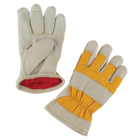 Premium Winter-Lined Work Gloves, Large, Grain Pigskin Palm, Foam Fleece Inner Lining Trail Hammer and Bolt