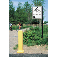 Bornes, Plastique, 33" h x 6" la, Jaune Trail Hammer and Bolt