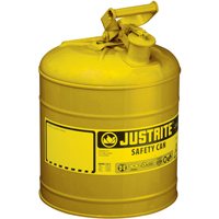 Bidons s&eacute;curitaires, Type I, Acier, 2 gal. US, Jaune, Homologu&eacute; FM/List&eacute; UL/ULC Trail Hammer and Bolt