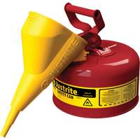 Bidons s&eacute;curitaires, Type I, Acier, 1 gal. US, Rouge, Homologu&eacute; FM/List&eacute; UL/ULC Trail Hammer and Bolt