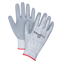 Gants &eacute;lastiques sans coutures r&eacute;sistants &agrave; la coupe, Taille Petit/7, Calibre 13, Rev&ecirc;tement Nitrile, Enveloppe en PEHP, ANSI/ISEA 105 niveau 2/EN 388 niveau 3 Trail Hammer and Bolt