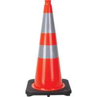 Traffic Cone, 28", Orange, 4" & 6" Reflective Collar(s) Trail Hammer and Bolt