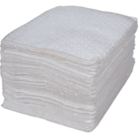 Premium Bonded Sorbent Pads, Oil Only, 15" x 17", 25 gal. Absorbancy Trail Hammer and Bolt