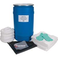 Shop Spill Kit, Oil Only, Drum, 30 US gal. Absorbancy Trail Hammer and Bolt