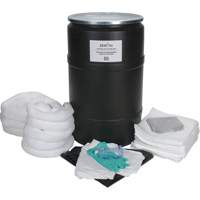Trousse de lutte contre les d&eacute;versements, Huile seulement, Baril, Absorbance de 55 gal. US Trail Hammer and Bolt
