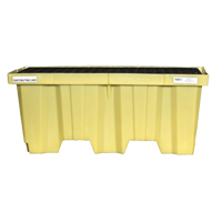Nestable 2-Drum Poly-Spillpallet With Drain, 66 US gal. Spill Capacity, 51" x 26" x 21" Trail Hammer and Bolt