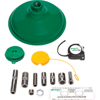 Axion Advantage&reg; Shower & Eye/Face Wash Upgrade Kit with Green ABS Plastic Eye/Face Wash Head & Showerhead Trail Hammer and Bolt