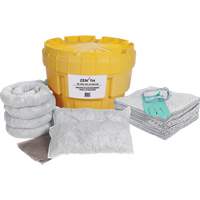 Spill Kit, Oil Only, Overpack/Salvage Drum, 20 US gal. Absorbancy Trail Hammer and Bolt