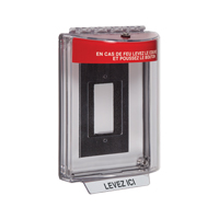 Universal Stopper&reg; Fire Alarm Covers, Enclosed flush back b Trail Hammer and Bolt