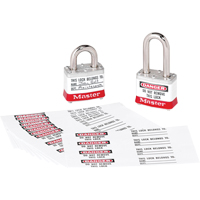Zenex Thermoplastic Photo Padlock Identification Labels Trail Hammer and Bolt