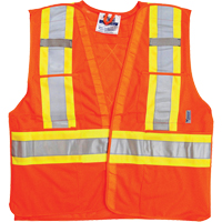 Traffic Safety Vest, High Visibility Orange, Large/X-Large, Polyester Trail Hammer and Bolt
