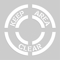 Pochoirs de marquage du sol - Keep Area Clear, Pictogramme, 20" x 20" Trail Hammer and Bolt