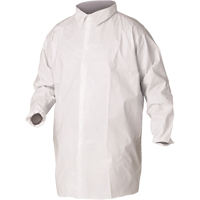 KleenGuard A20 Lab Coats, SMS, White, Large Trail Hammer and Bolt