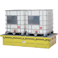 Double IBC Low-Top With Drain, 385 US gal. Spill Capacity, 110" x 55" x 20" Trail Hammer and Bolt