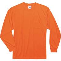 Chandail &agrave; manches longues non certifi&eacute; GloWear 8091, Polyester, Petit, Orange haute visibilit&eacute; Trail Hammer and Bolt