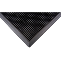 Tapis d'entr&eacute;e ext&eacute;rieure, Caoutchouc, Grattoir Type, Motif Textur&eacute;, 2' x 2-2/3', Noir Trail Hammer and Bolt