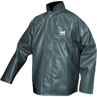 Journeyman Chemical Resistant Rain Jacket, Polyester, Small, Green Trail Hammer and Bolt