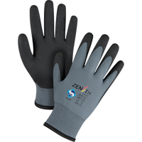 Gants enduits de premi&egrave;re qualit&eacute; ZX-30°, 8/Moyen, R&ecirc;vetement PVC, Calibre 15, Enveloppe en Nylon Trail Hammer and Bolt
