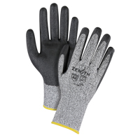 Gants &eacute;lastiques sans coutures r&eacute;sistants &agrave; la coupe, Taille Moyen/8, Calibre 13, Rev&ecirc;tement Polyur&eacute;thane, Enveloppe en PEHP, ANSI/ISEA 105 niveau 2/EN 388 niveau 3 Trail Hammer and Bolt