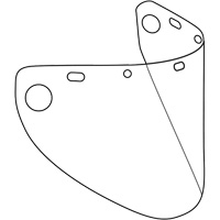 Dynamic Formed Faceshield, Copolyester/PETG, Clear Tint Trail Hammer and Bolt