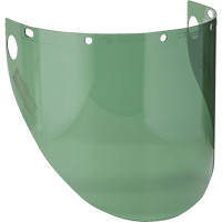Dynamic Preformed Faceshield Visor, Polycarbonate, Green Tint Trail Hammer and Bolt