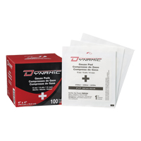 Gaze Dynamic, Tampon, 4" lo x 4" la, St&eacute;rile, Dispositif m&eacute;dical Classe 1 Trail Hammer and Bolt